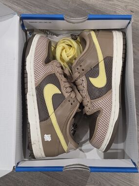 Nike Dunk Low with Yellow Swoosh and Brown Upper